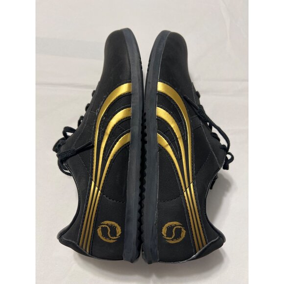 Mens 8.5 Tai Chi Shoes Black & Gold Do-Win - Picture 2 of 10